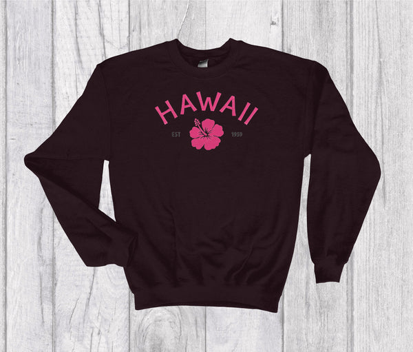 Hawaii Vintage Crewneck Embroidery