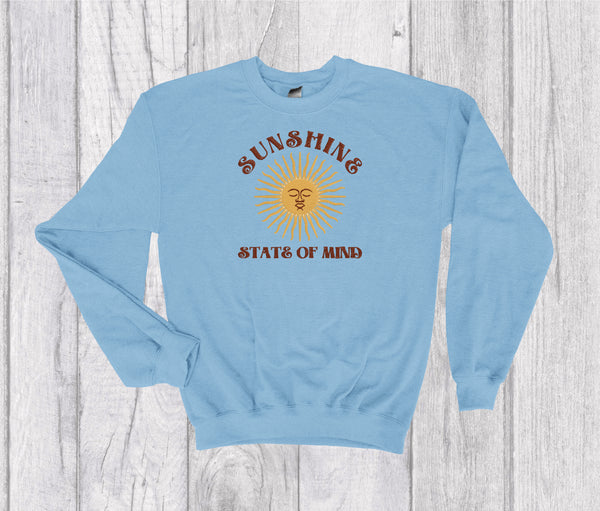 Sunshine State Of Mind Boho Crewneck Embroidery