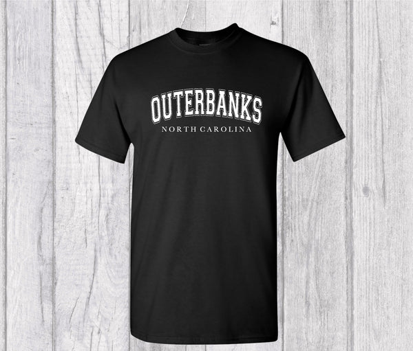 Outerbanks North Carolina T-shirt -  Outer Banks Spellout Graphic T-shirt