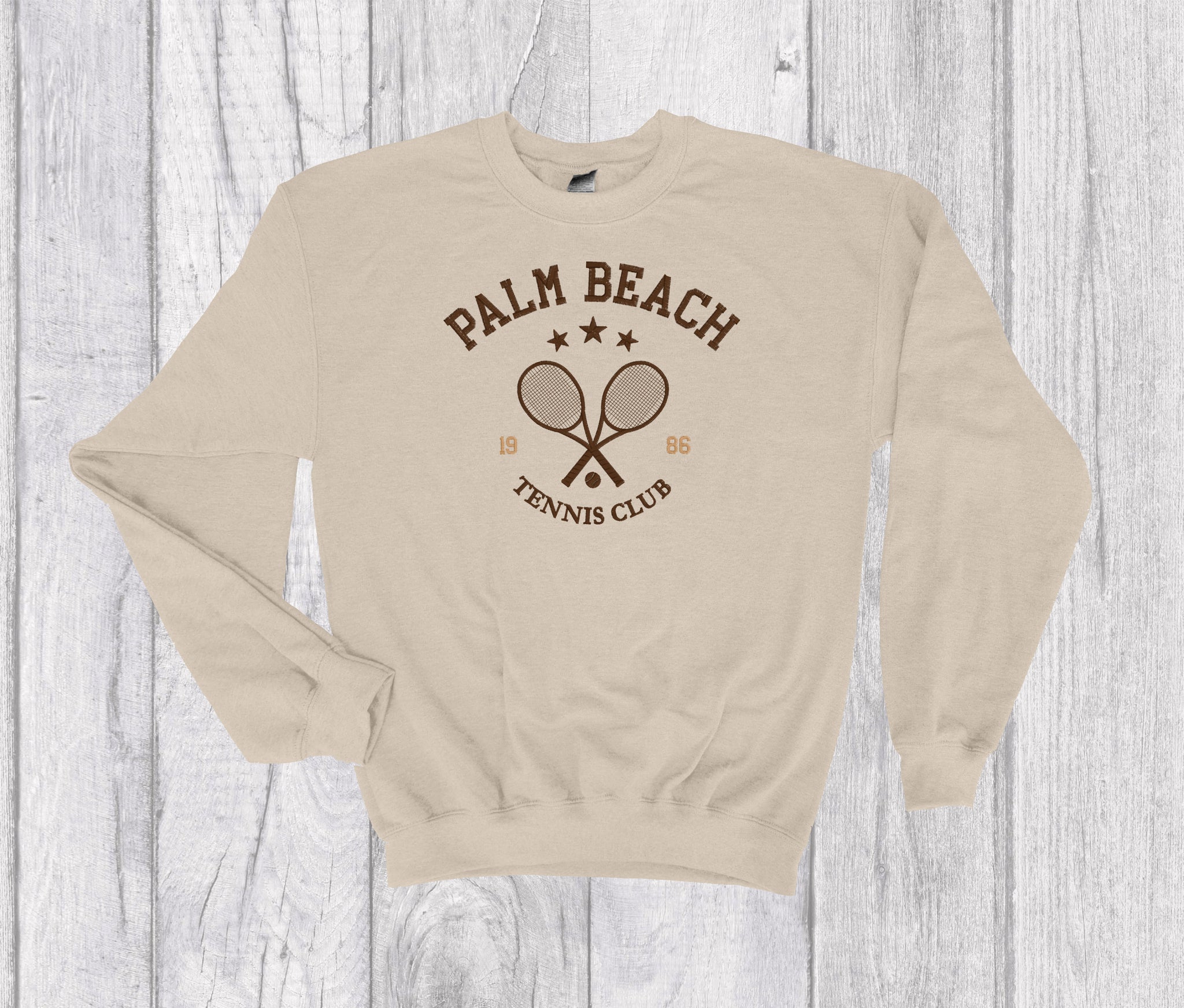 Palm Beach Tennis Club Vintage Embroidered Crewneck