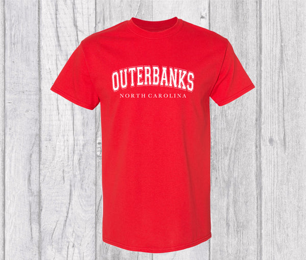 Outerbanks North Carolina T-shirt -  Outer Banks Spellout Graphic T-shirt