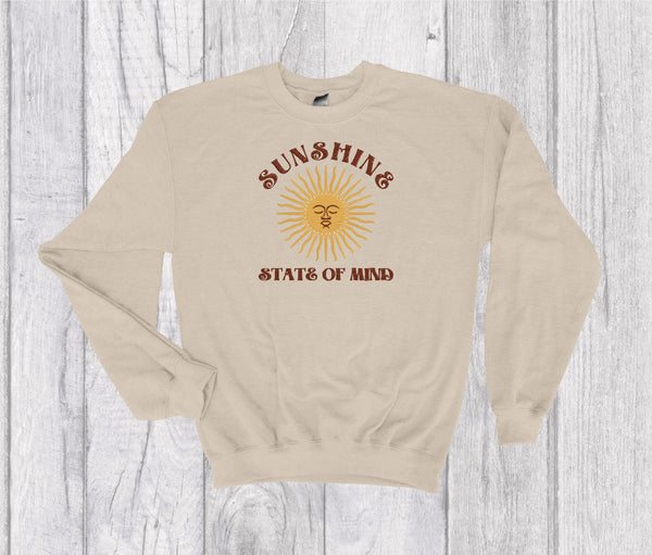 Sunshine State Of Mind Boho Crewneck Embroidery