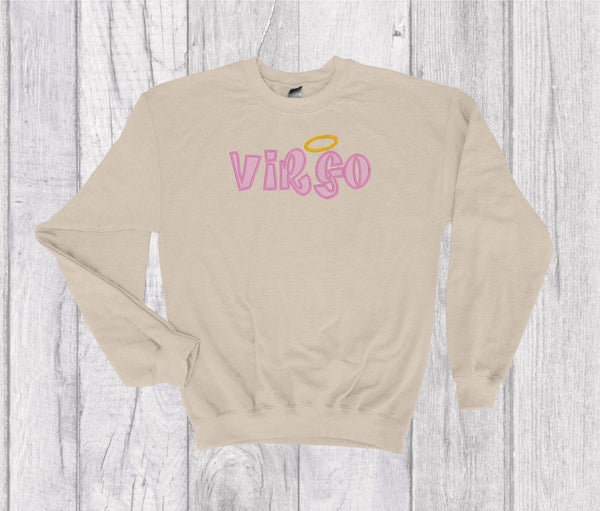 Virgo Zodiac Sign Spell Out Embroidery