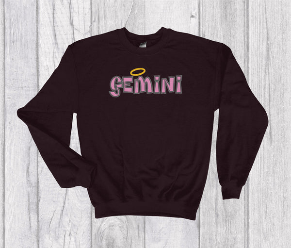 Gemini Zodiac Sign Spell Out Embroidery