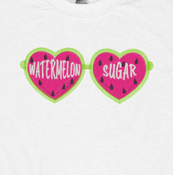 Harry Styles Watermelon Sugar Glasses Embroidered Crewneck