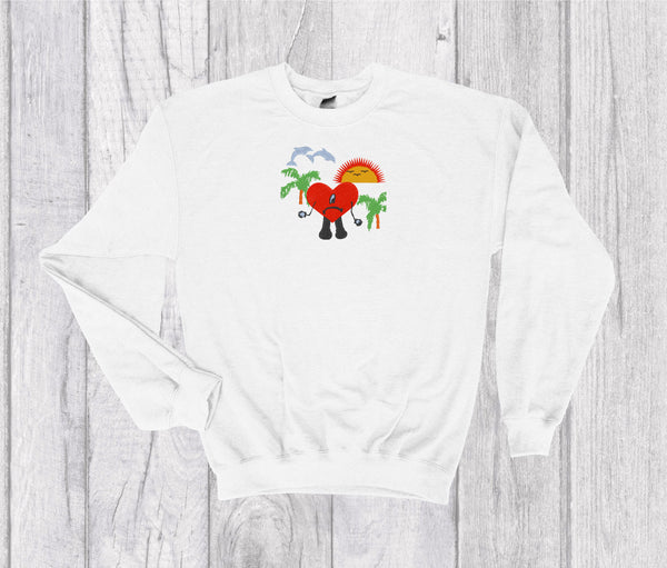 Un Verano Sin Ti Bad Bunny Inspired Crewneck Embroidery