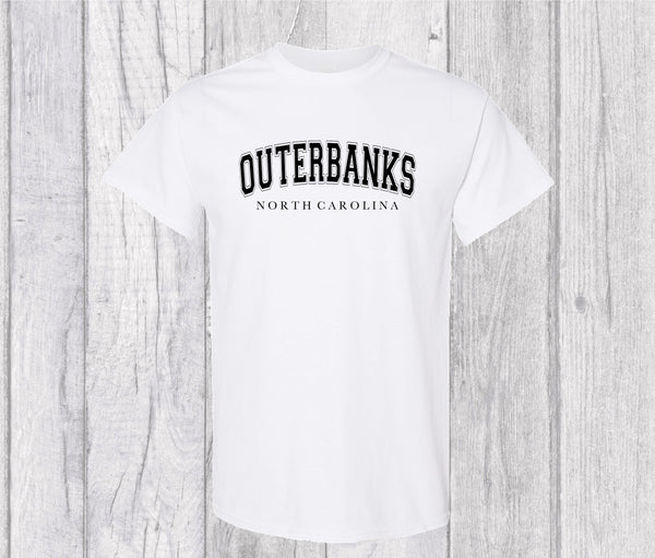 Outerbanks North Carolina T-shirt -  Outer Banks Spellout Graphic T-shirt