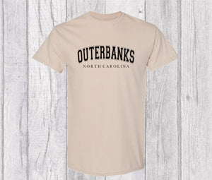 Outerbanks North Carolina T-shirt -  Outer Banks Spellout Graphic T-shirt