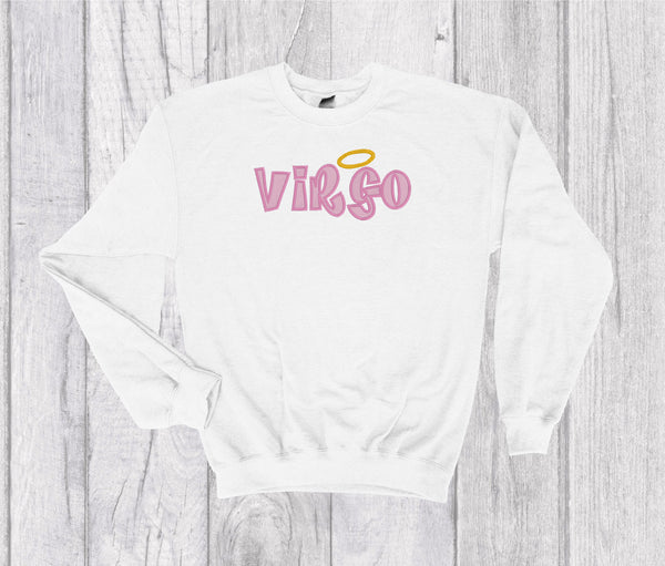 Virgo Zodiac Sign Spell Out Embroidery