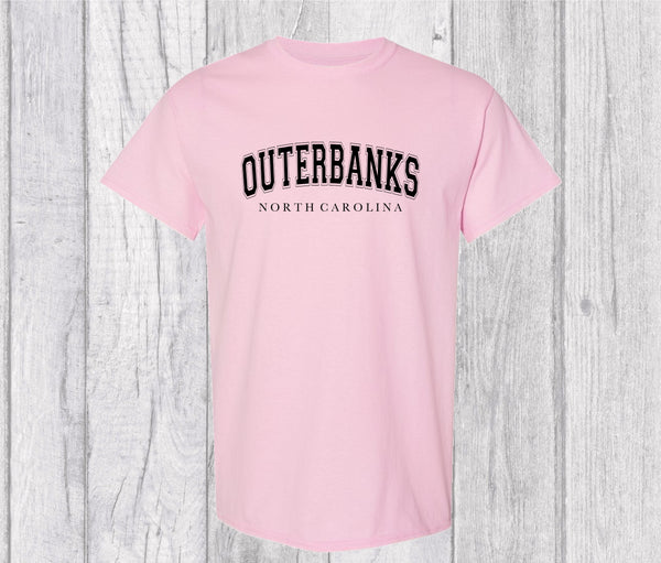 Outerbanks North Carolina T-shirt -  Outer Banks Spellout Graphic T-shirt