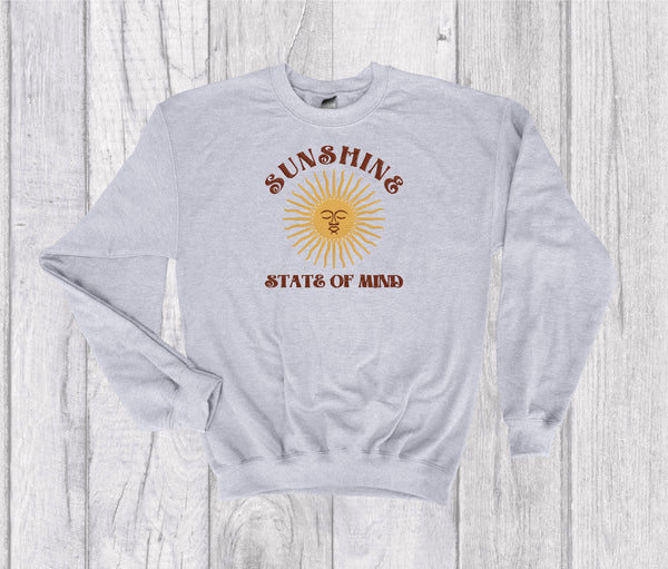 Sunshine State Of Mind Boho Crewneck Embroidery