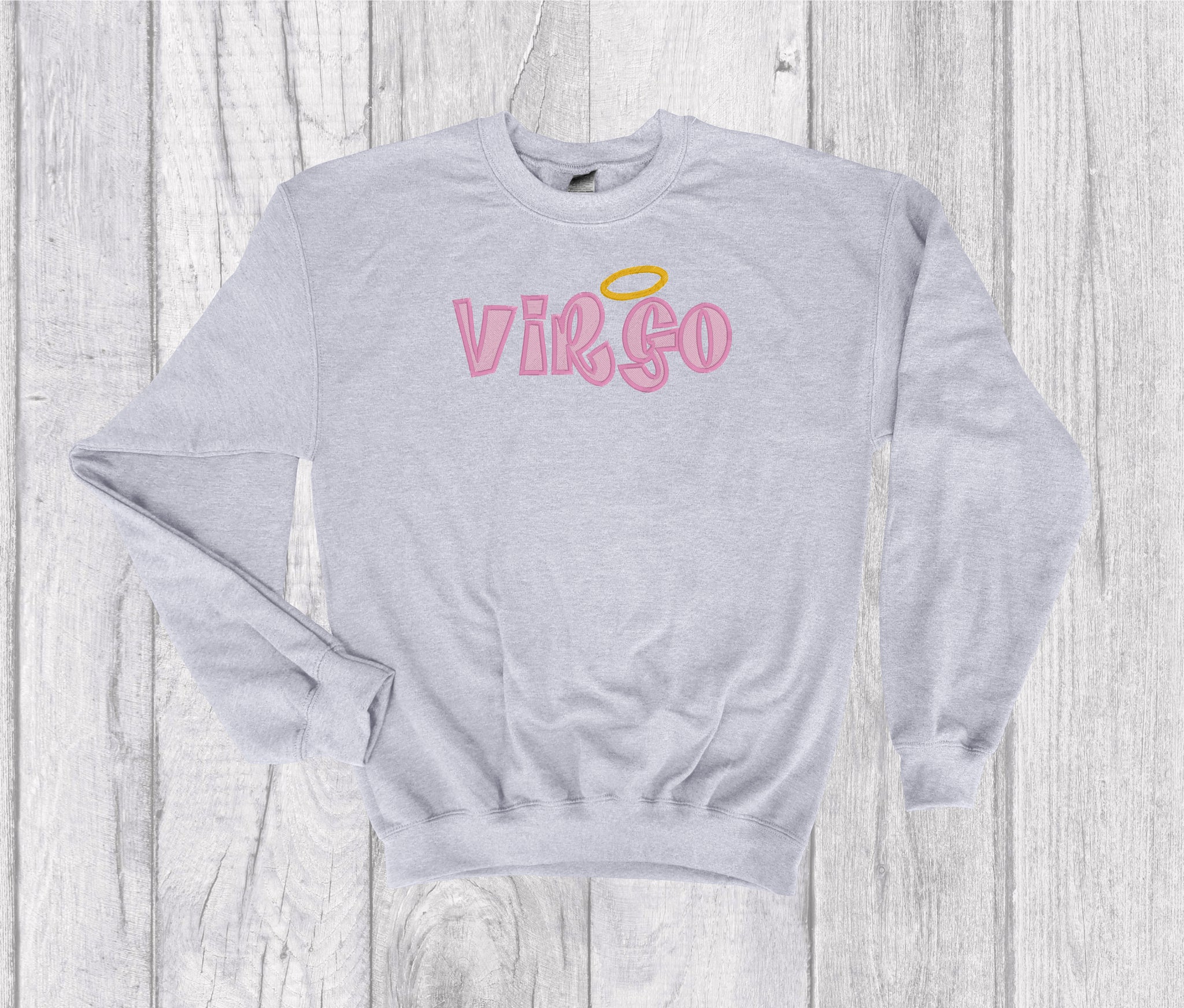 Virgo Zodiac Sign Spell Out Embroidery