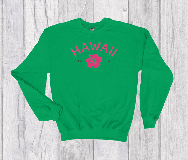 Hawaii Vintage Crewneck Embroidery