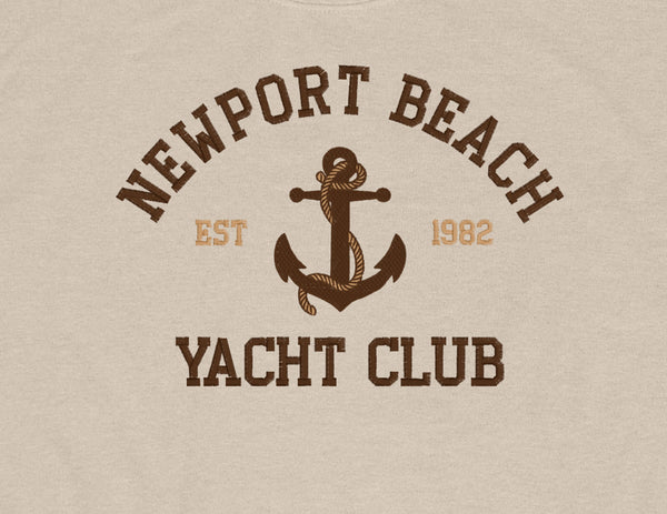 Newport Yacht Club Vintage Inspired Embroidered Crewneck