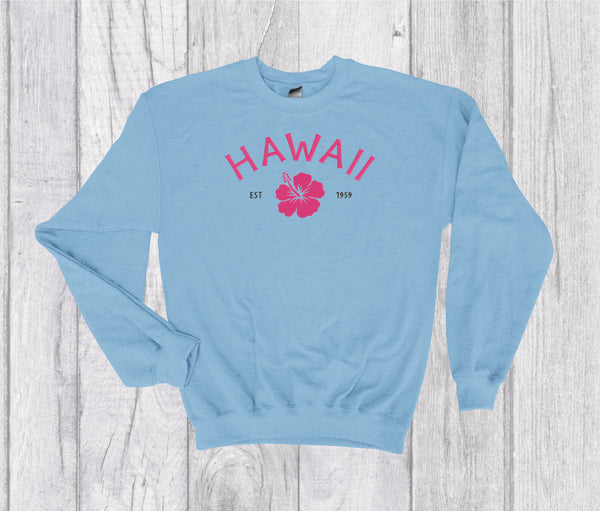 Hawaii Vintage Crewneck Embroidery