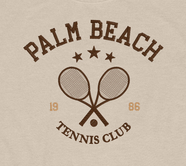 Palm Beach Tennis Club Vintage Embroidered Crewneck