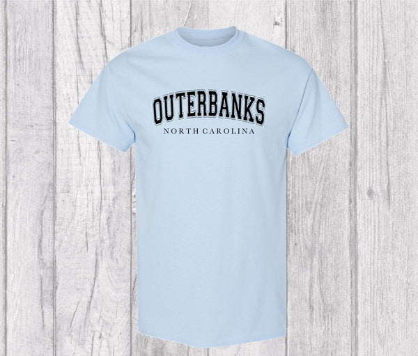 Outerbanks North Carolina T-shirt -  Outer Banks Spellout Graphic T-shirt