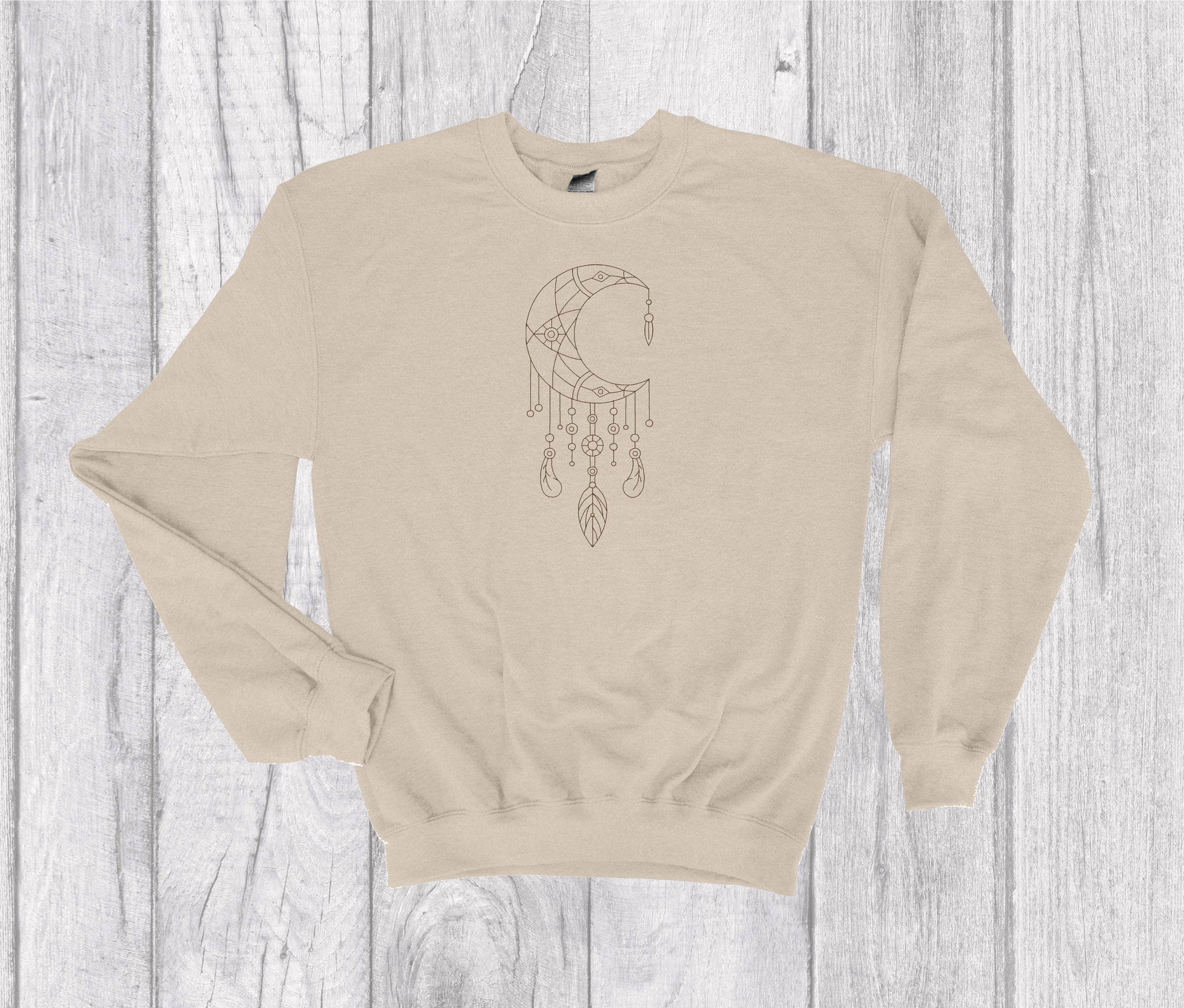 Dream Catcher Boho Mystical Embroidered Crewneck