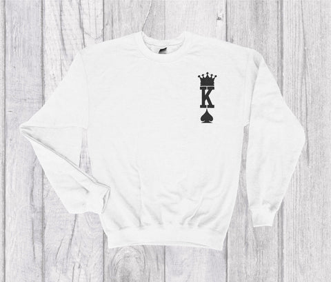 King Of Spades Embroidered Crewneck - Couples Crewneck