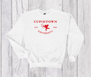 Cupidtown University Embroidered Crewneck - Cupid Crewneck