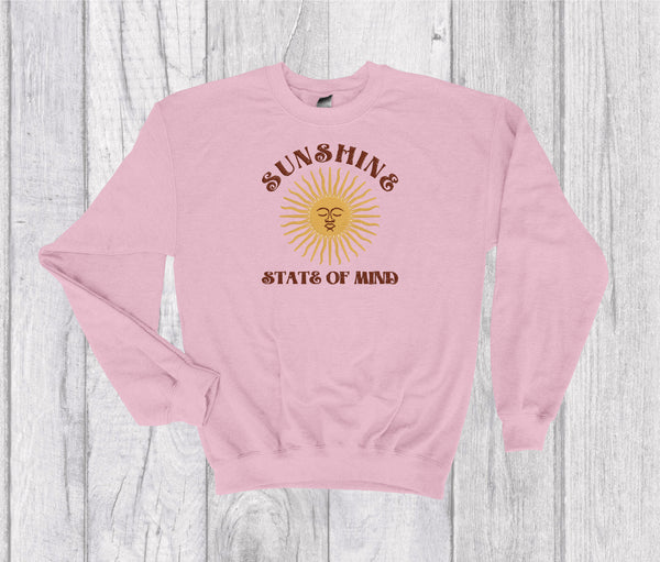 Sunshine State Of Mind Boho Crewneck Embroidery