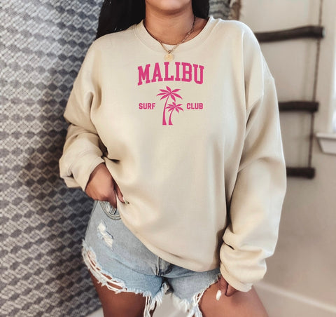 Malibu Surf Club Vintage Crewneck Embroidery