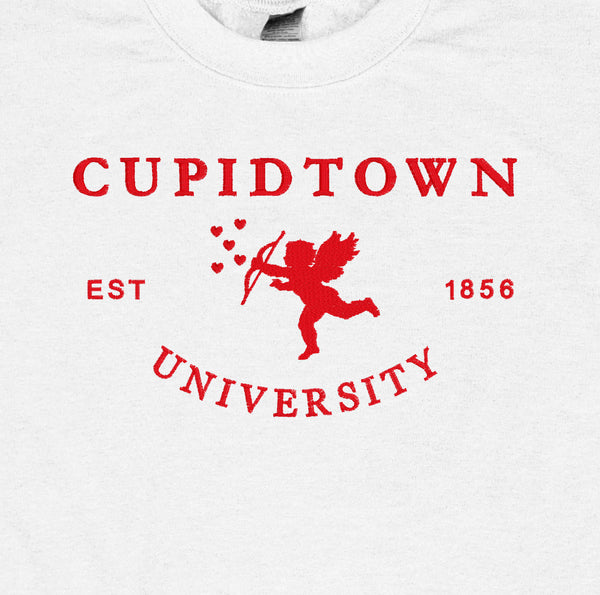 Cupidtown University Embroidered Crewneck - Cupid Crewneck